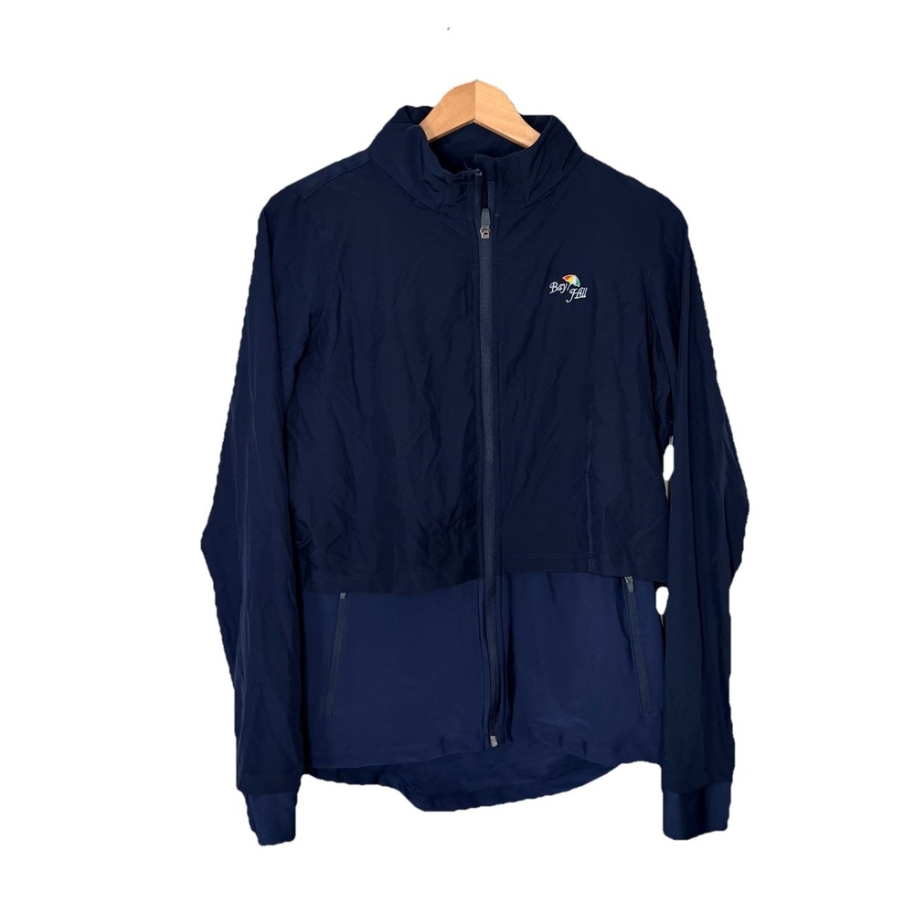 AHEAD‎ Arnold Palmer BAY HILL Golf Jacket lightweight Packable Hood Storm Flap S